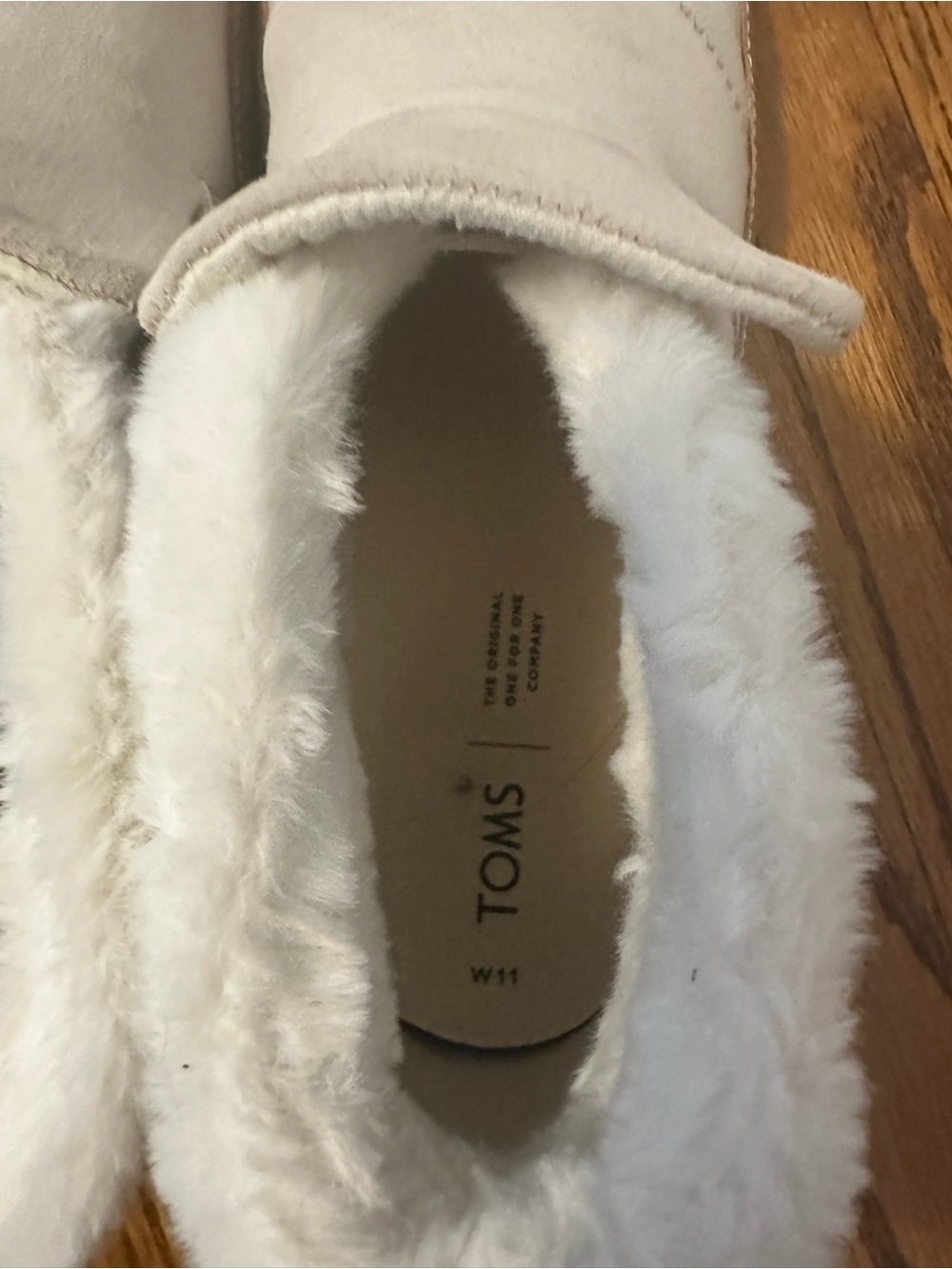 Toms Women's Light Beige Suede Fleece-Lined Slip-On - Picture 4 of 5